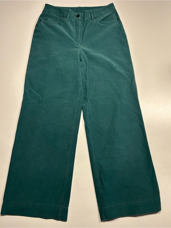 lululemon athletica Pants - Lululemon City Sleek 5 Pocket Wide Leg High Rise Pants Green Jasper Teal